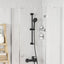 Brusehovedholder Sort 71 cm Rustfrit stål