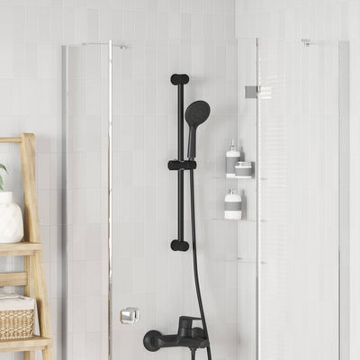 Brusehovedholder Sort 71 cm Rustfrit stål