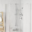 Brusehovedholder Krom 101 cm Rustfrit stål