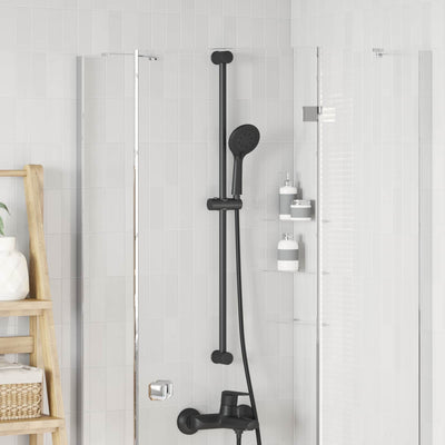 Brusehovedholder Sort 101 cm Rustfrit stål