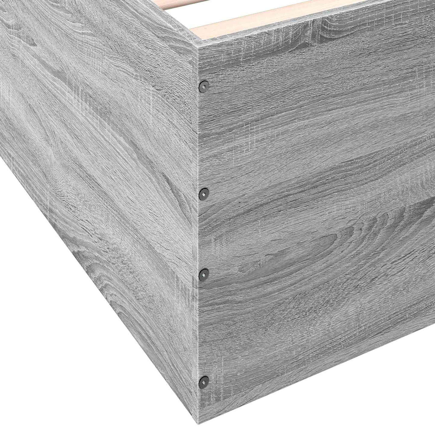 Gulvsengramme Betongrå 80 x 200 cm Konstrueret træ