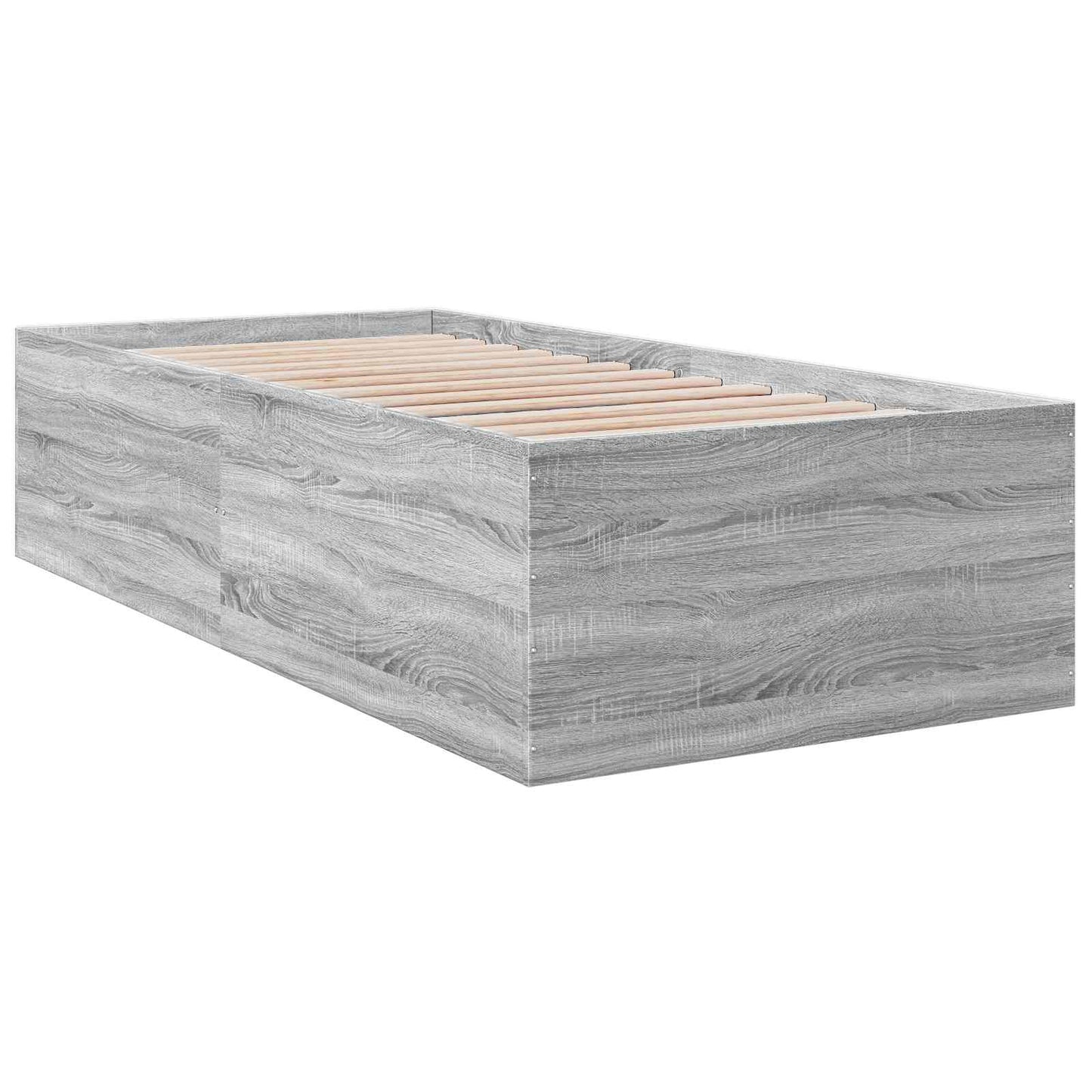 Gulvsengramme Betongrå 80 x 200 cm Konstrueret træ