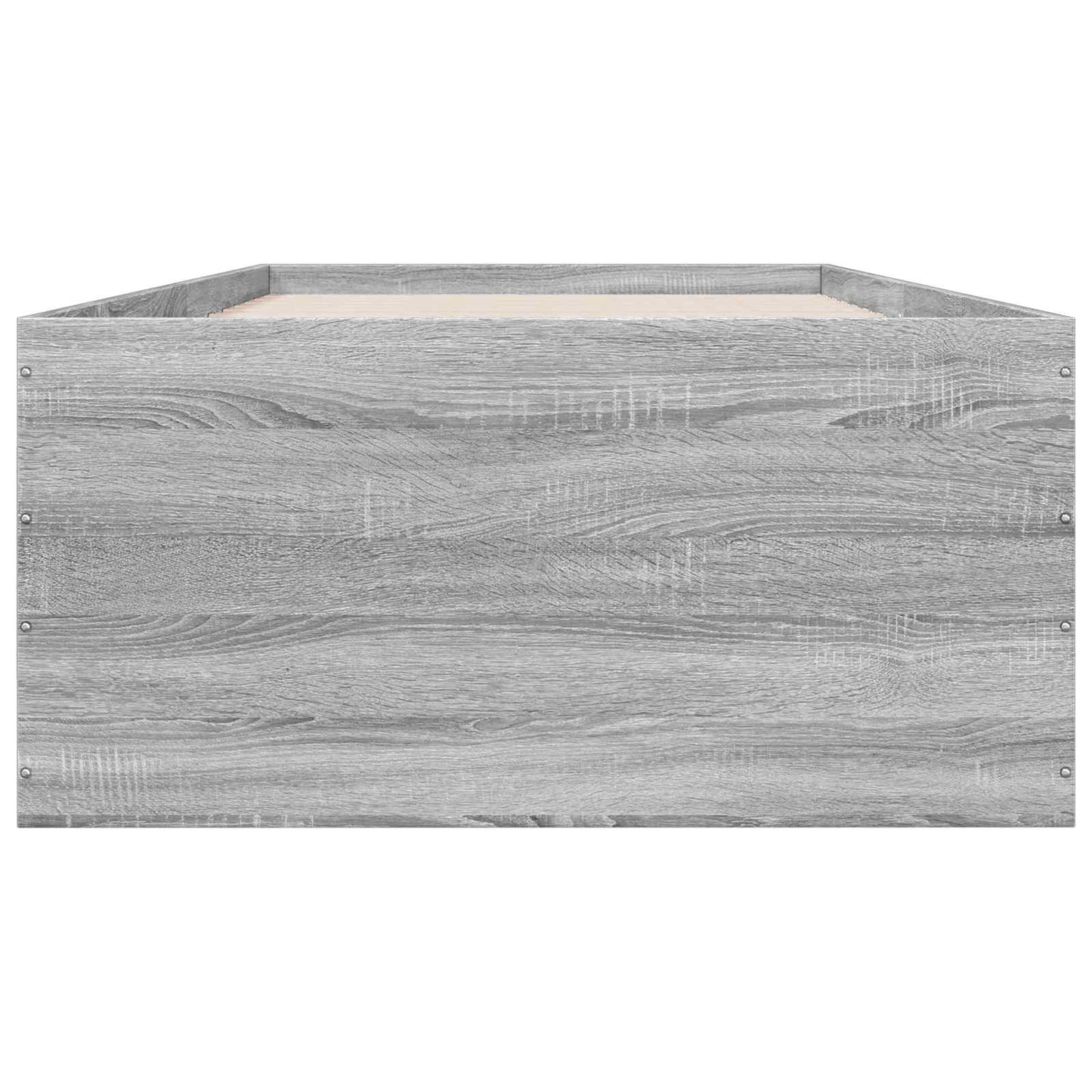 Gulvsengramme Betongrå 80 x 200 cm Konstrueret træ