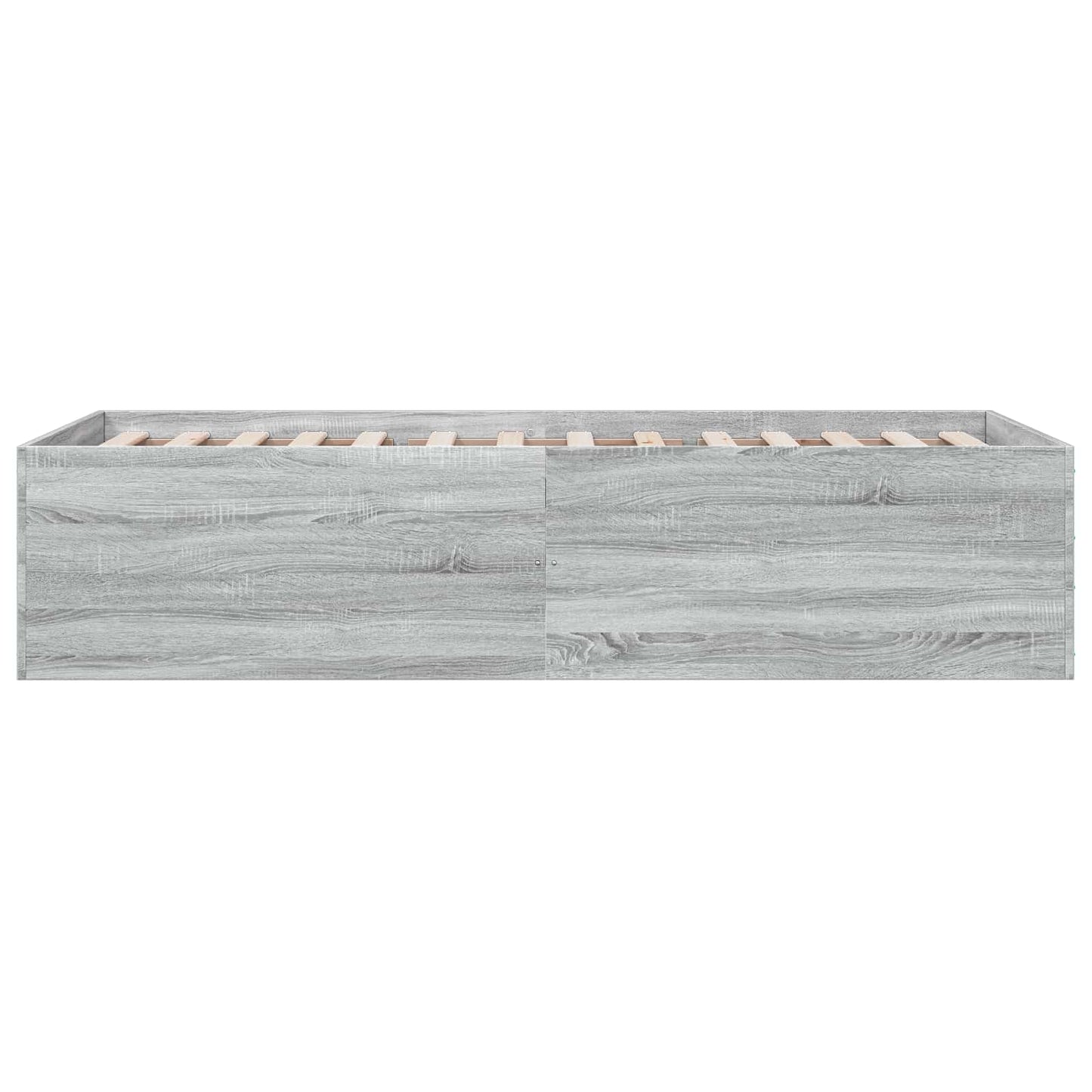 Gulvsengramme Betongrå 80 x 200 cm Konstrueret træ
