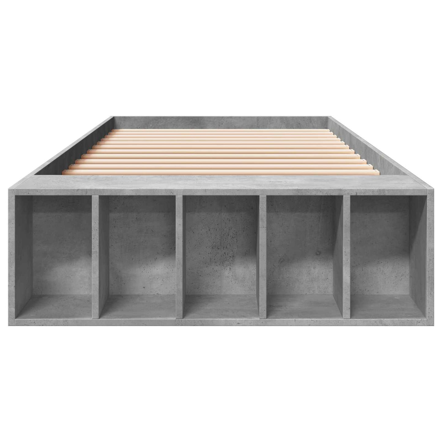 Sengestel med opbevaring Betongrå 80 x 200 cm Konstrueret træ