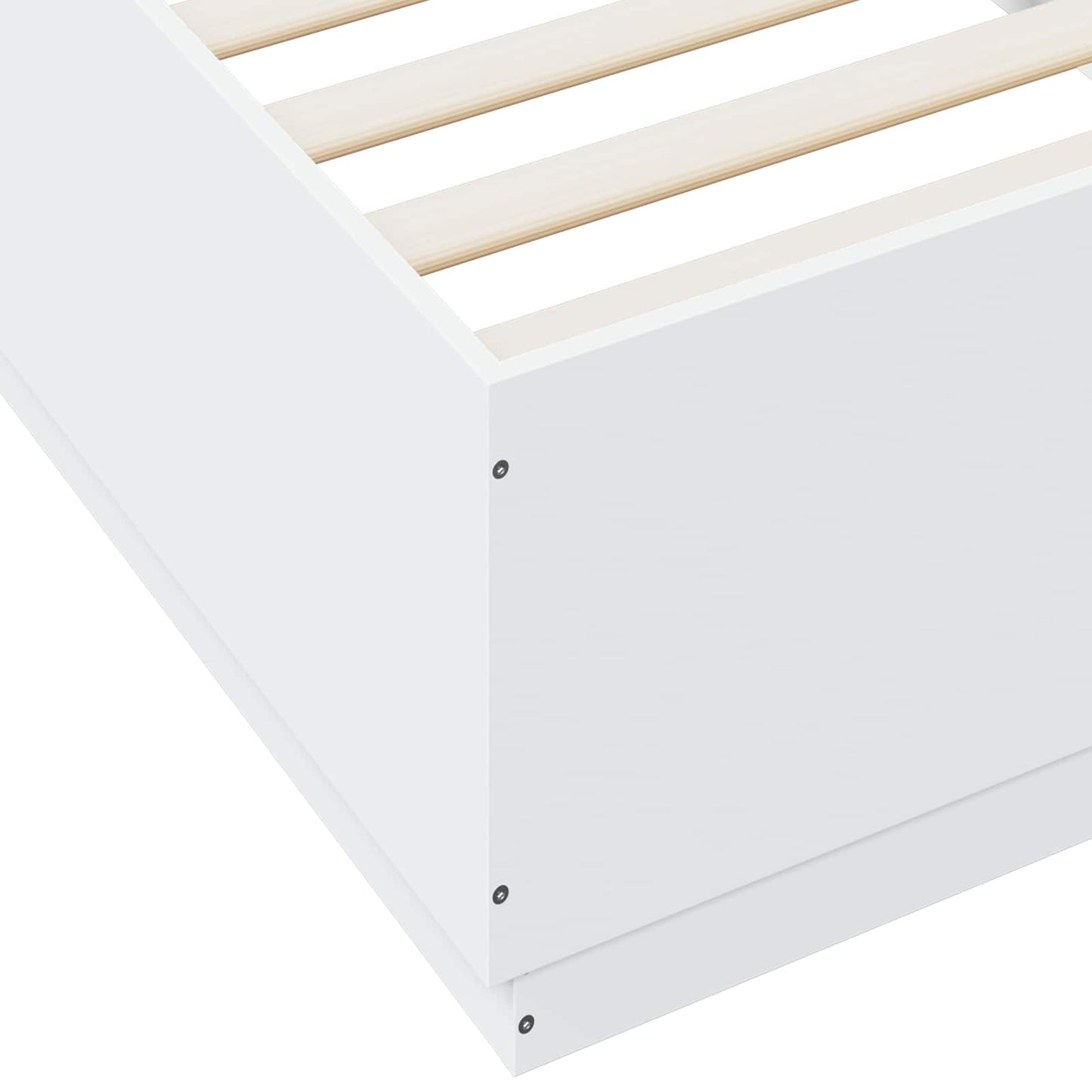 Senge ramme med LED Hvid 80 x 200 cm Konstrueret træ