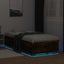Senge ramme med LED Røget eg 80 x 200 cm Konstrueret træ