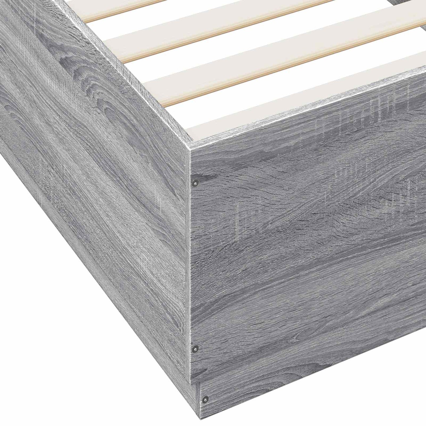Senge ramme med LED Grå Sonoma 80 x 200 cm Konstrueret træ