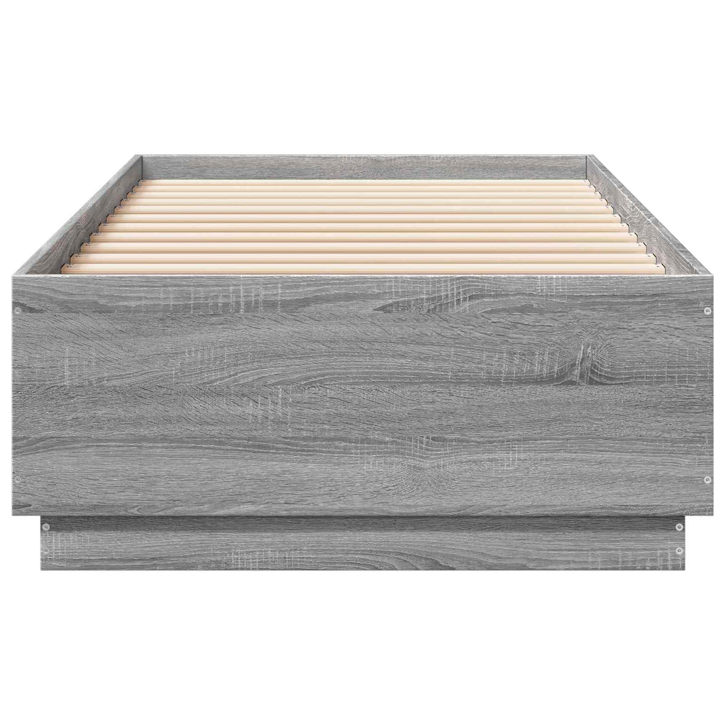 Senge ramme med LED Grå Sonoma 80 x 200 cm Konstrueret træ