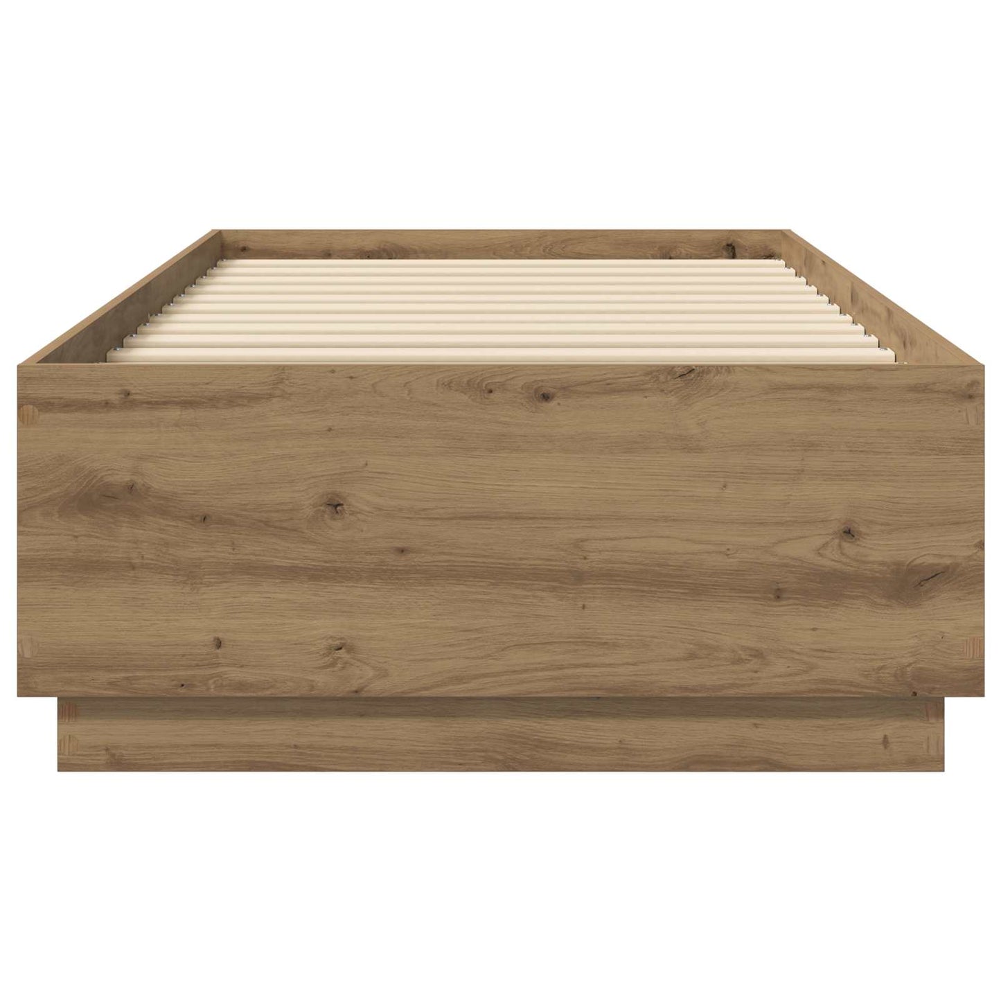 Senge ramme med LED Artisan-eg 80 x 200 cm Konstrueret træ