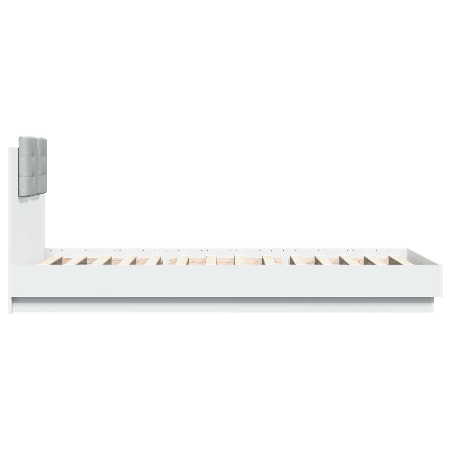 Sengestel med hovedgærde Hvid 80 x 200 cm Konstrueret træ