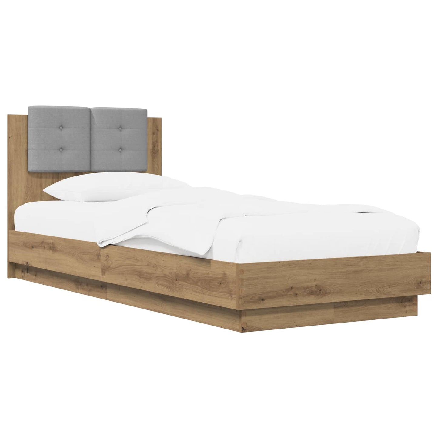 Sengestel med hovedgærde Artisan-eg 80 x 200 cm Konstrueret træ