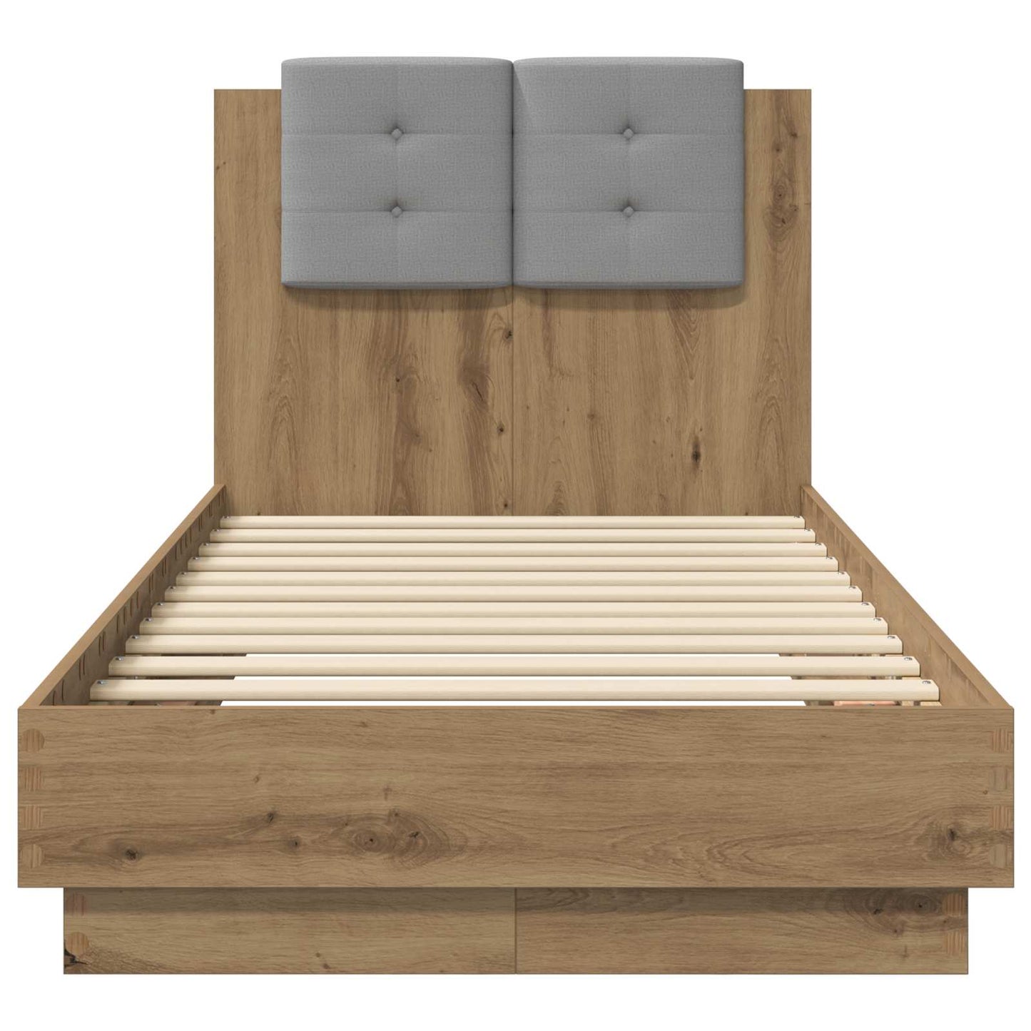 Sengestel med hovedgærde Artisan-eg 80 x 200 cm Konstrueret træ