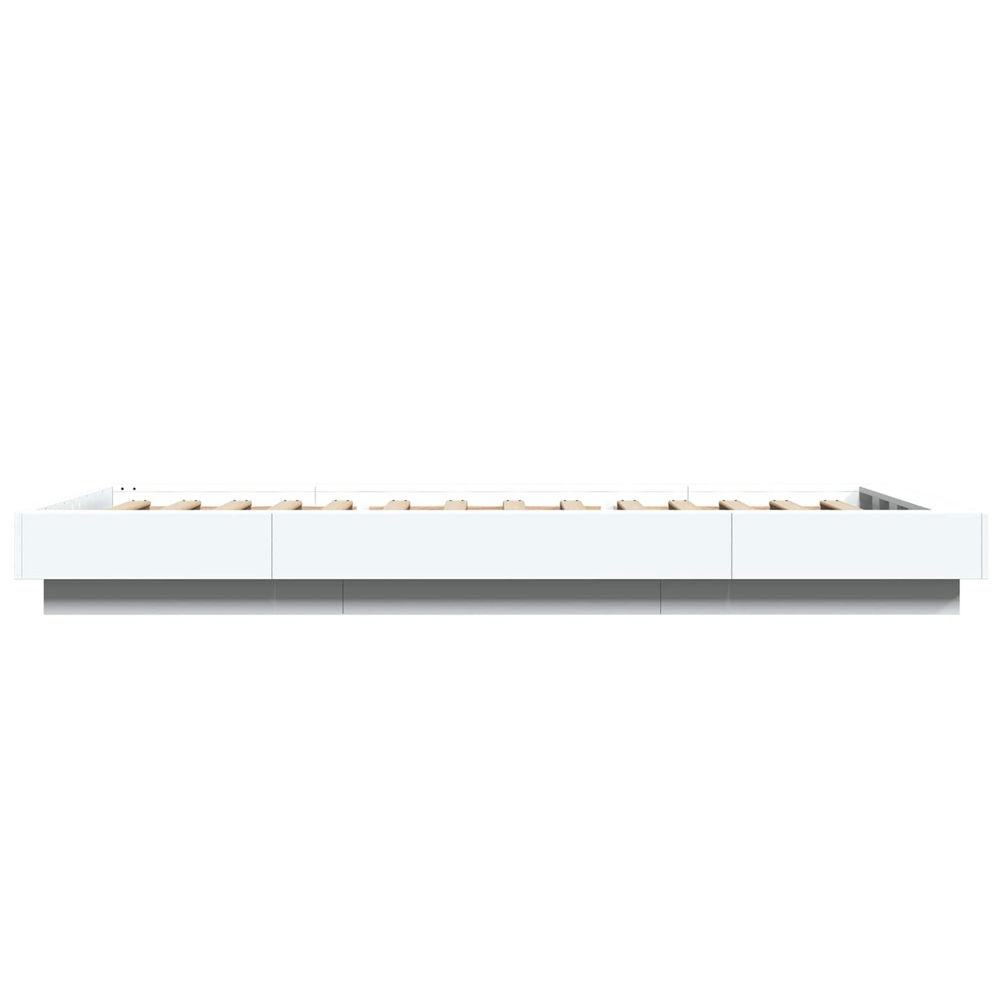 Senge ramme med LED Hvid 80 x 200 cm Konstrueret træ