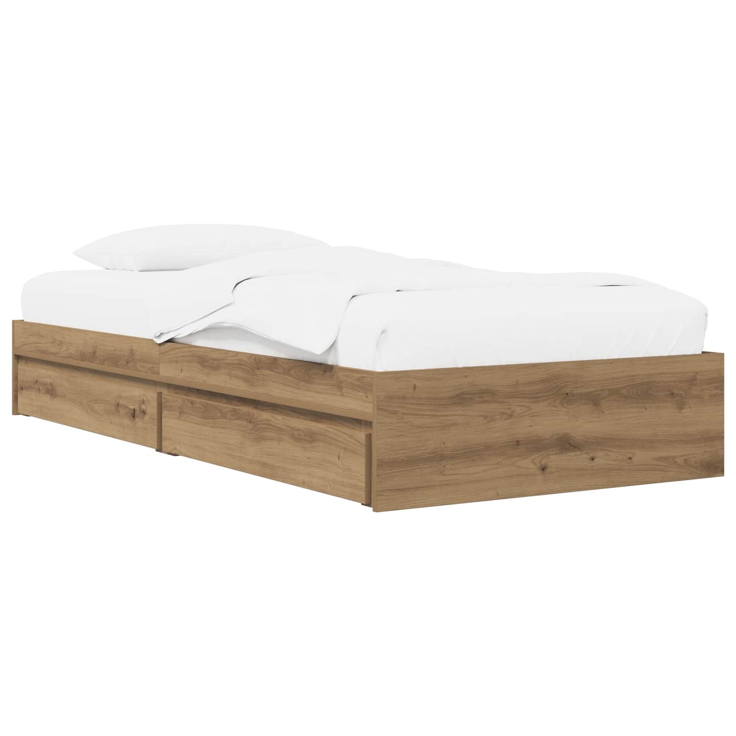 Sengestel med opbevaring Artisan-eg 80 x 200 cm Konstrueret træ