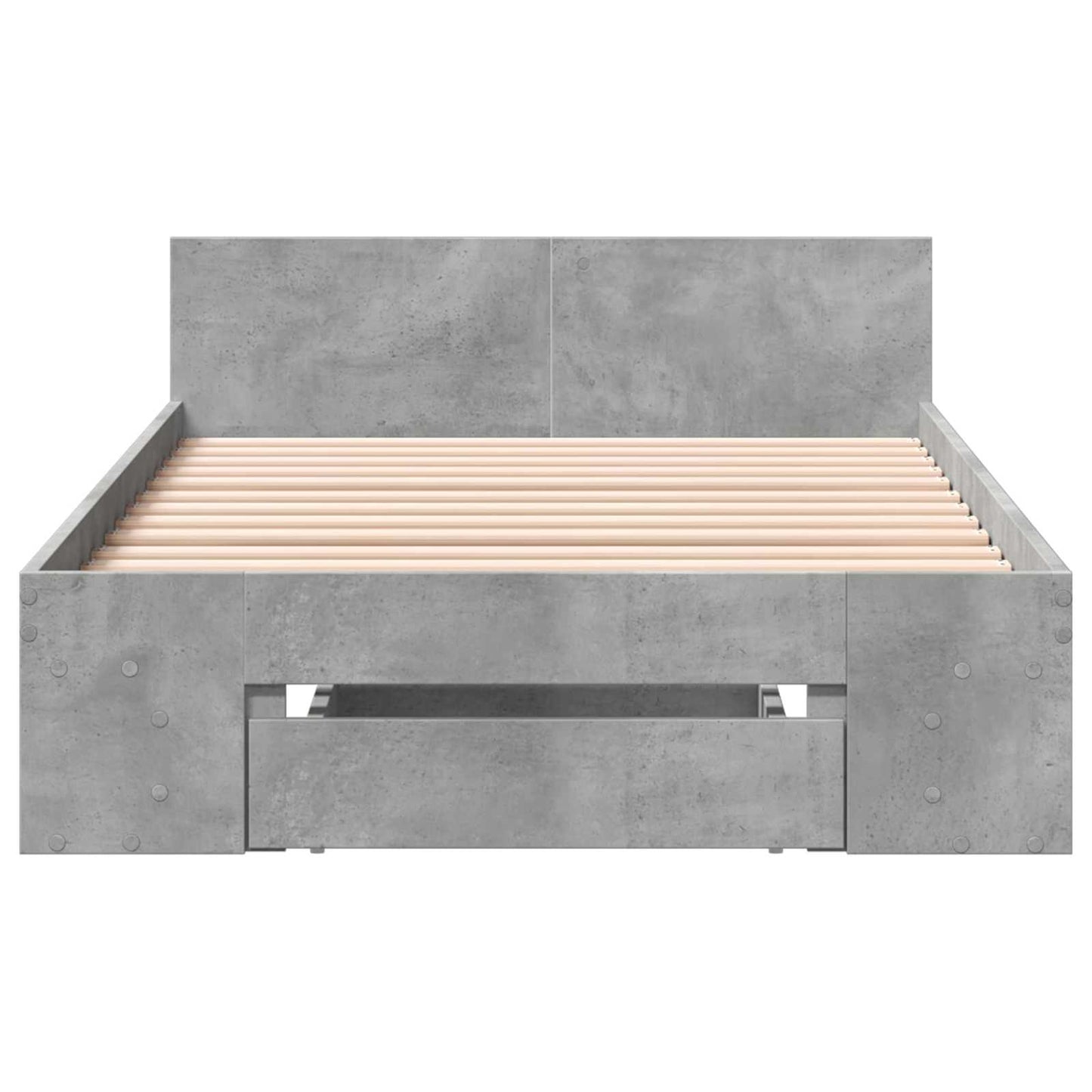 Sengestel med opbevaring Betongrå 80 x 200 cm Konstrueret træ