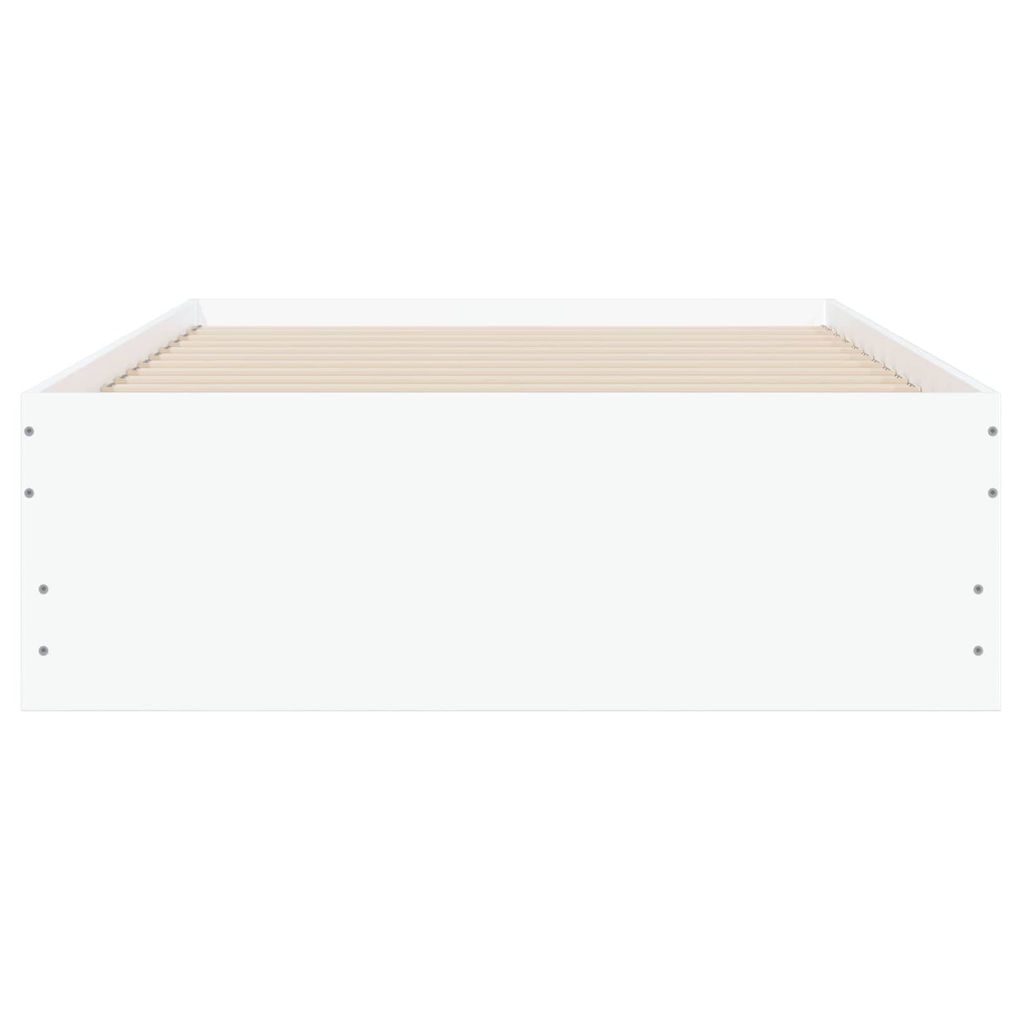 Sengestel med opbevaring Hvid 80 x 200 cm Konstrueret træ