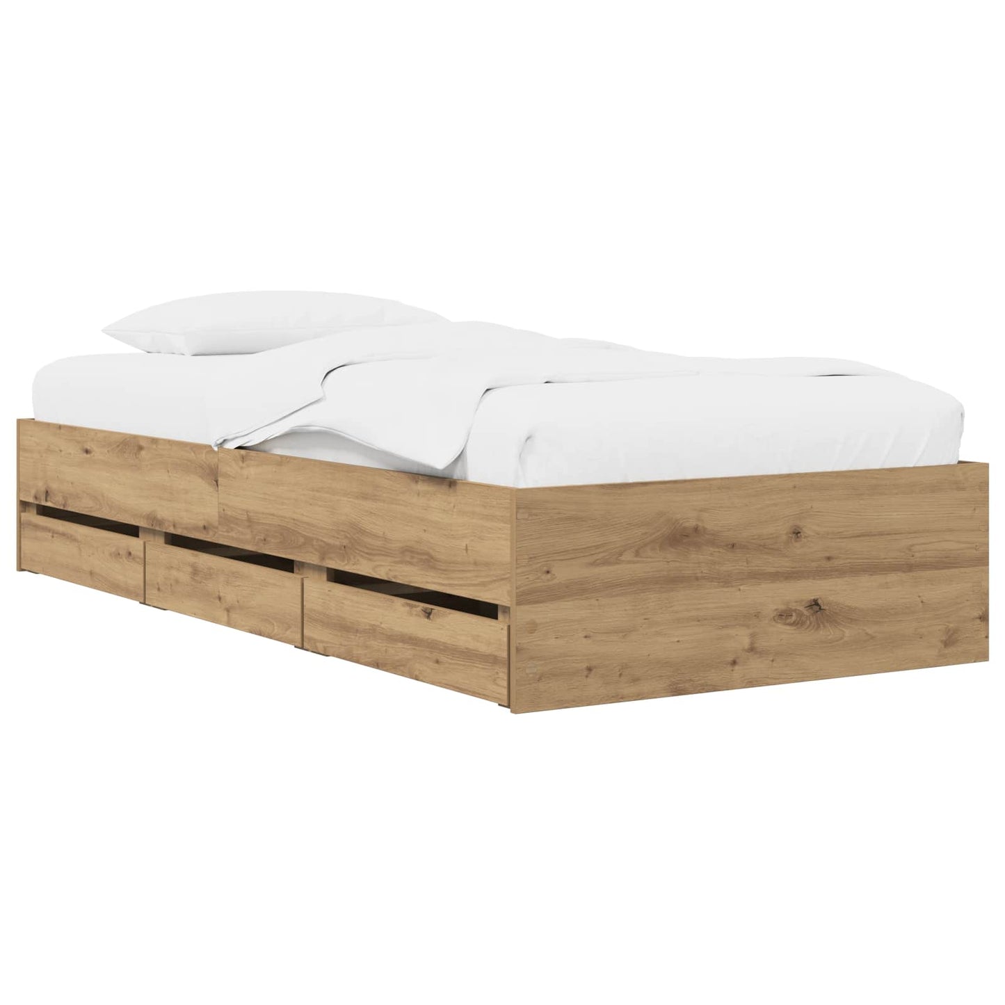 Sengestel med opbevaring Artisan-eg 80 x 200 cm Konstrueret træ