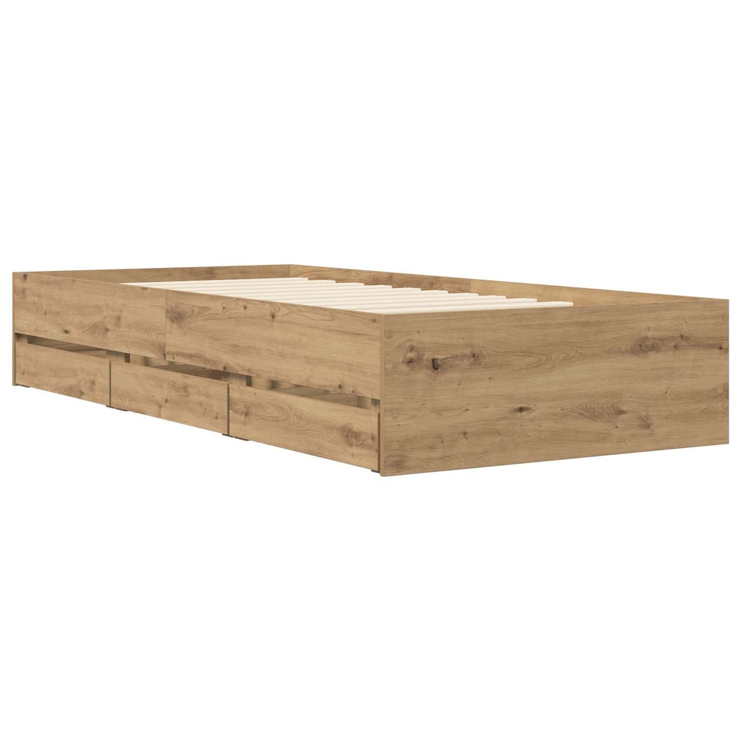 Sengestel med opbevaring Artisan-eg 80 x 200 cm Konstrueret træ
