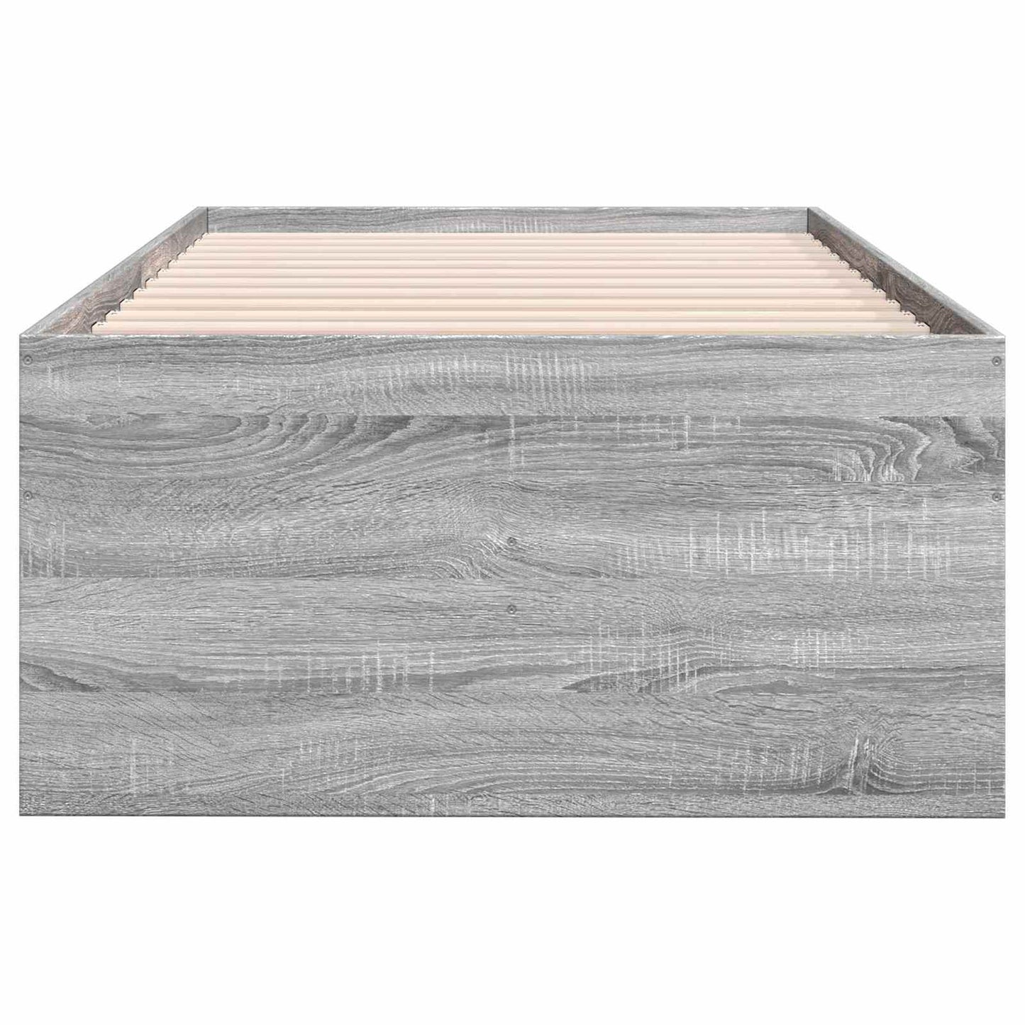 Sengestel med opbevaring Grå Sonoma 80 x 200 cm Konstrueret træ