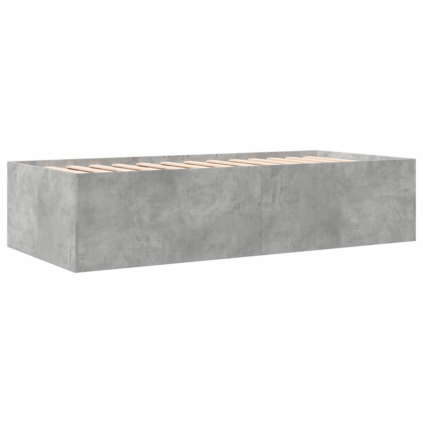 Sengestel med opbevaring Betongrå 80 x 200 cm Konstrueret træ