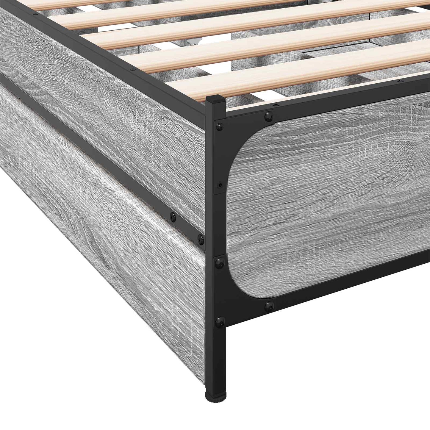 Sengestel med hovedgærde Grå Sonoma 80 x 200 cm Konstrueret træ