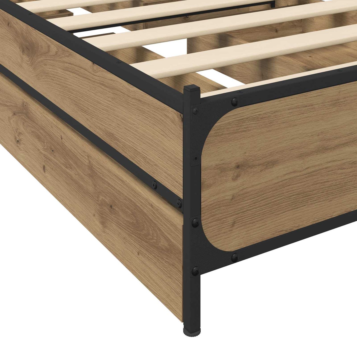 Sengestel med hovedgærde Artisan-eg 80 x 200 cm Konstrueret træ