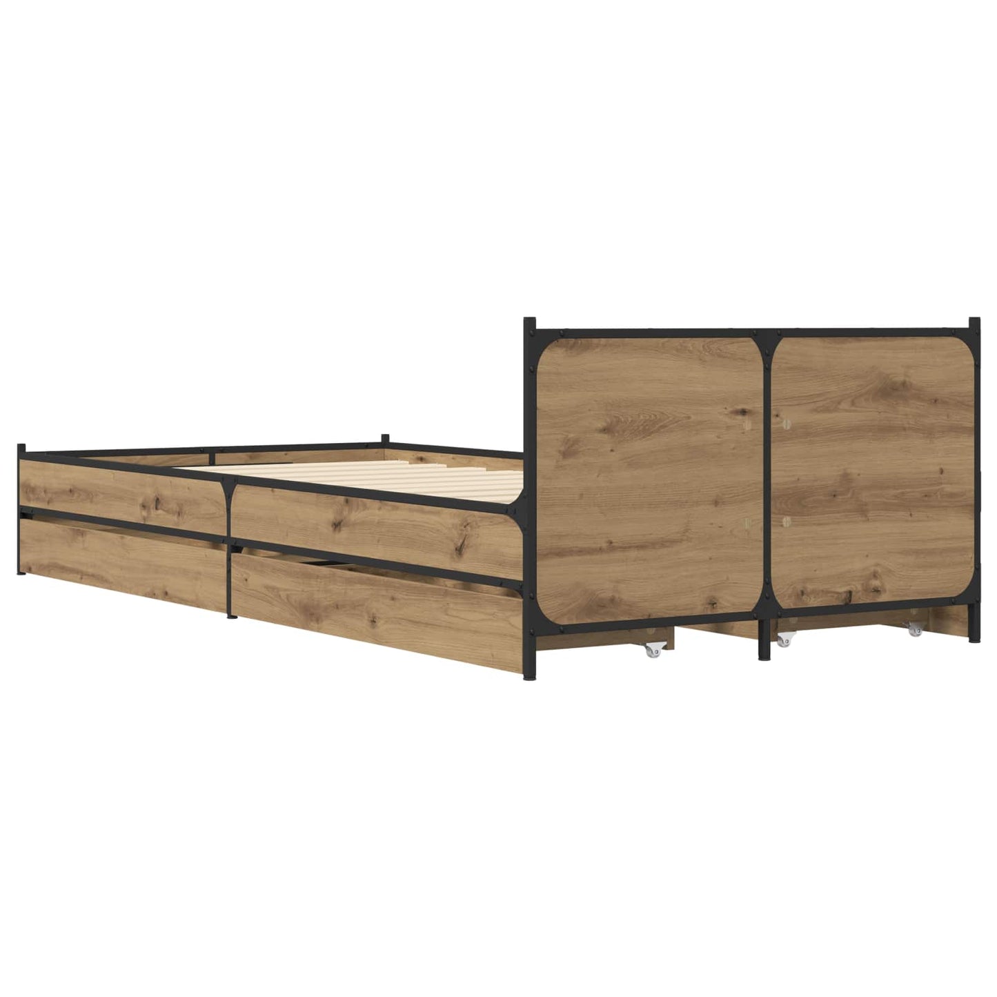 Sengestel med hovedgærde Artisan-eg 80 x 200 cm Konstrueret træ