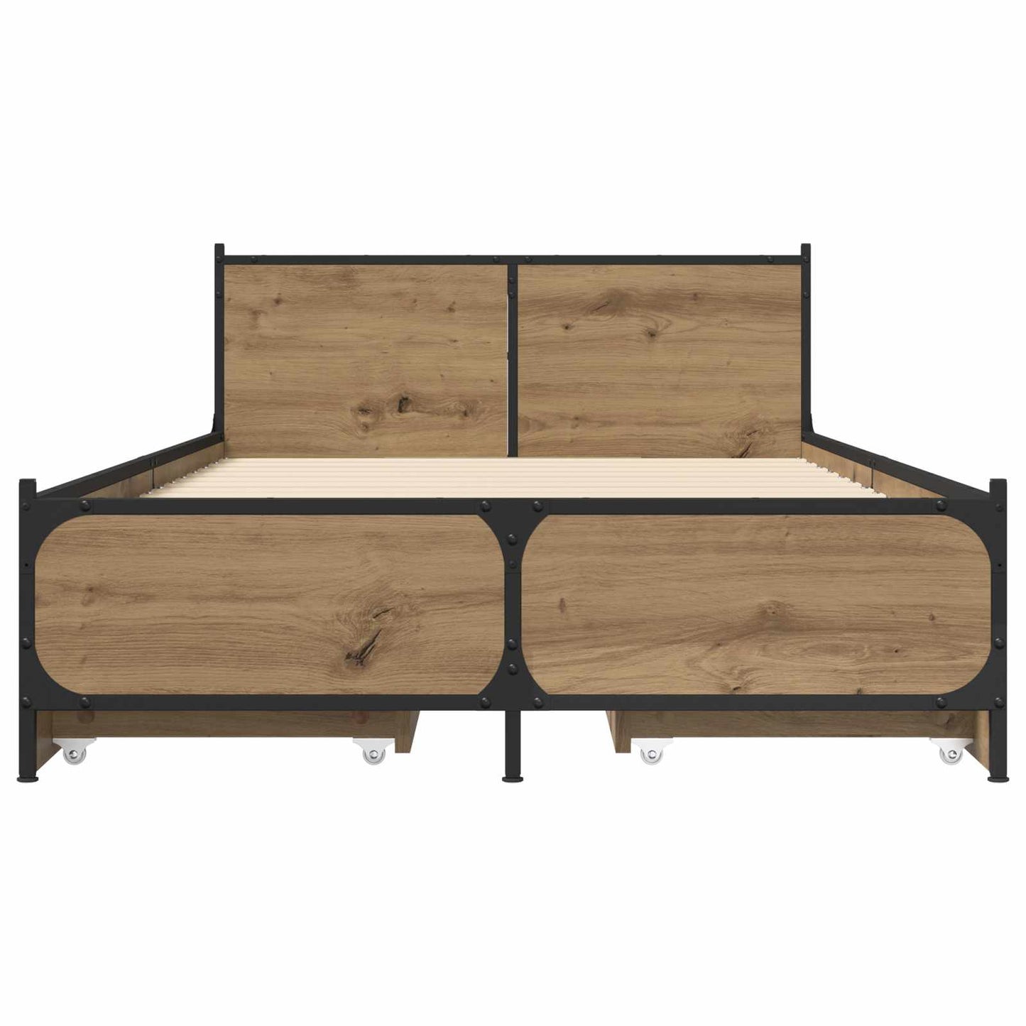 Sengestel med hovedgærde Artisan-eg 80 x 200 cm Konstrueret træ