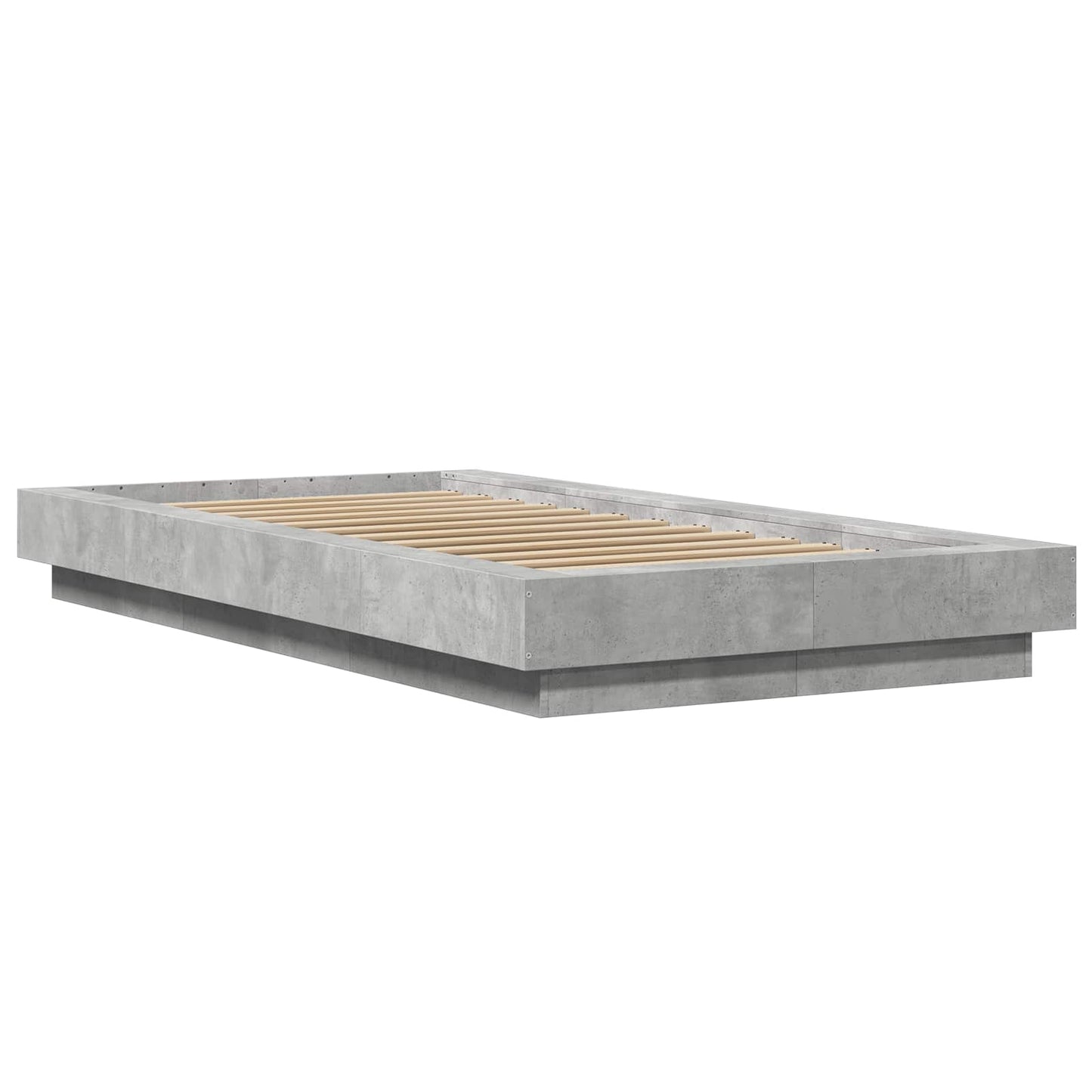 Gulvsengramme Betongrå 80 x 210 cm Konstrueret træ