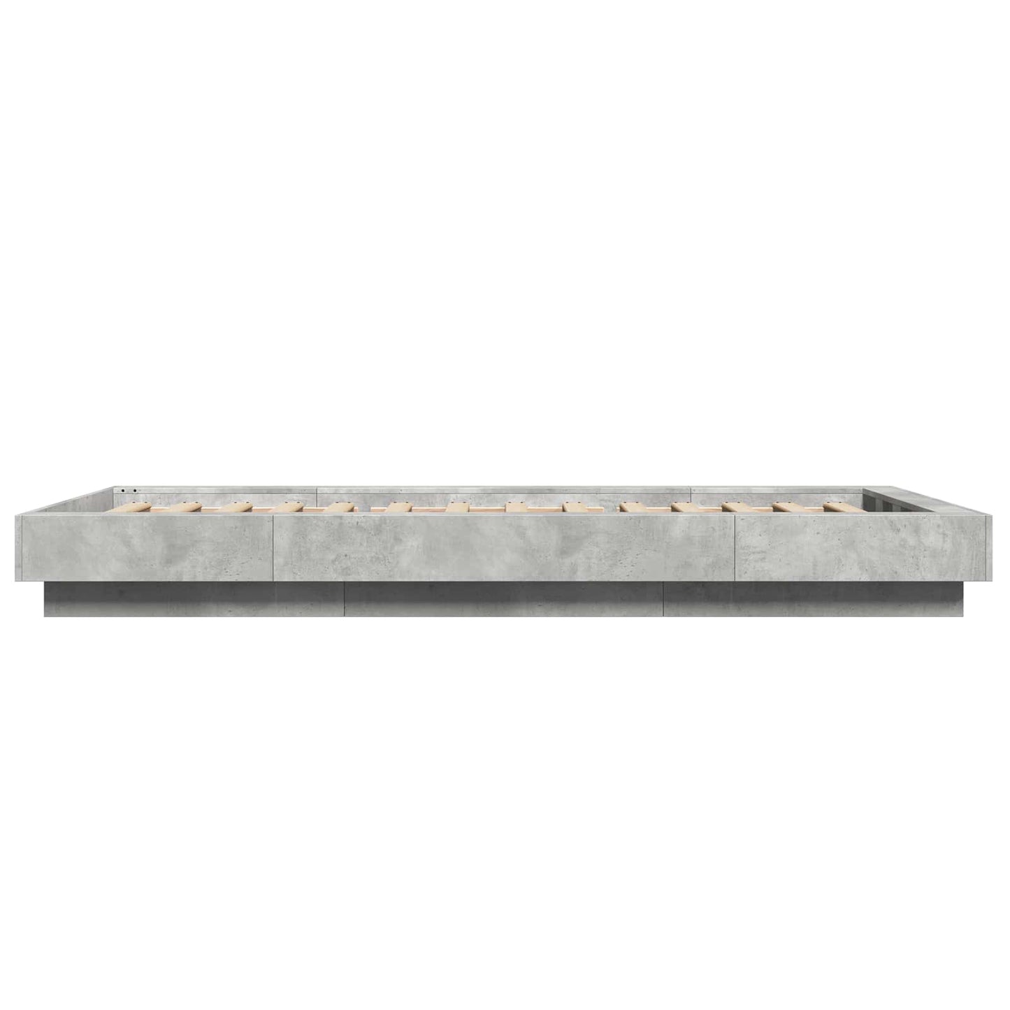Gulvsengramme Betongrå 80 x 210 cm Konstrueret træ
