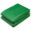 Presenning med øjer 2 stk. Grøn 2 x 10 m 260 gsm PE