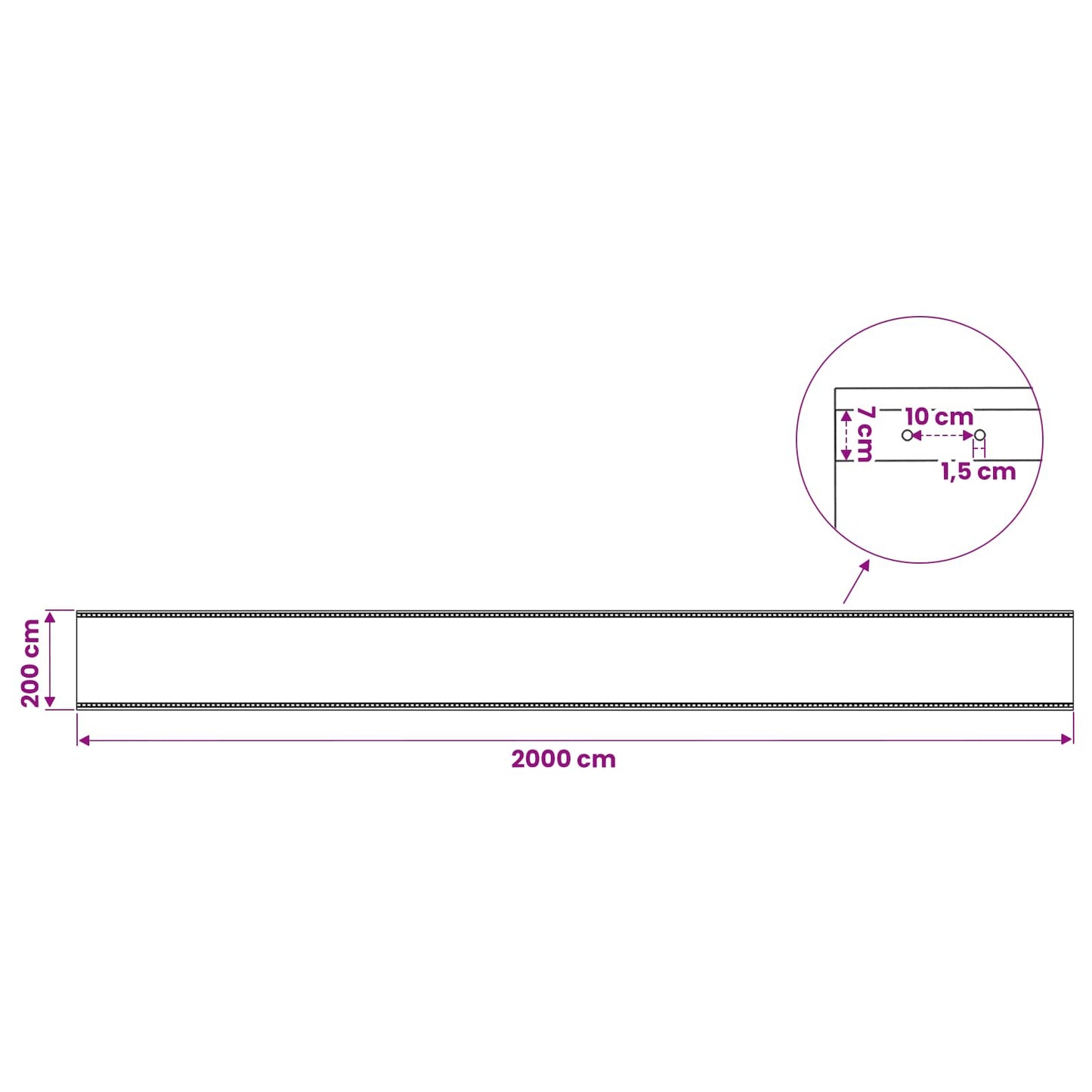 Presenning med øjer Grøn 2 x 20 m 260 gsm PE