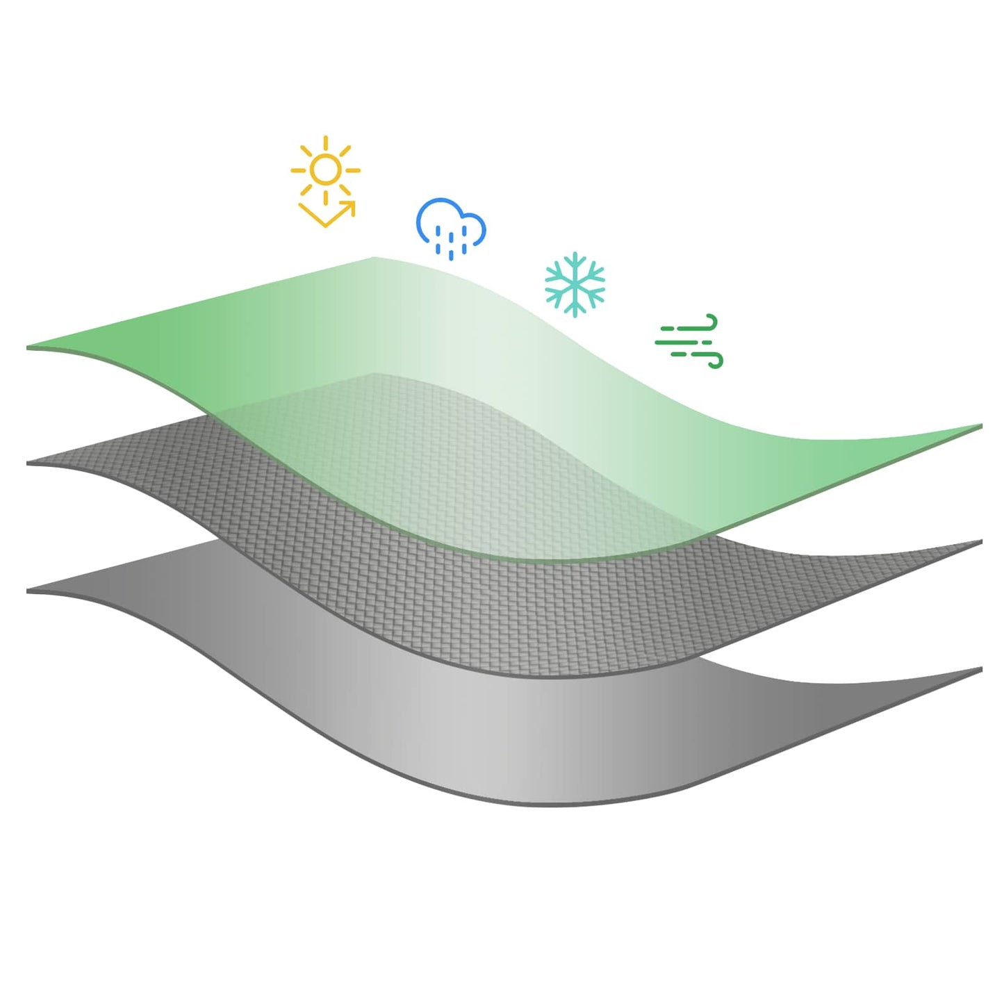 Presenning med øjer Lysegrå 4 x 5 m 180 gsm PE