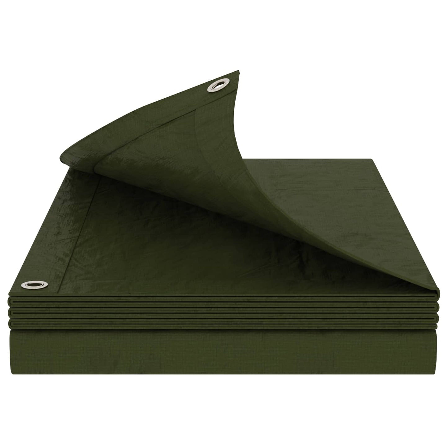 Presenning med øjer Grøn 8 x 8 m 260 gsm PE