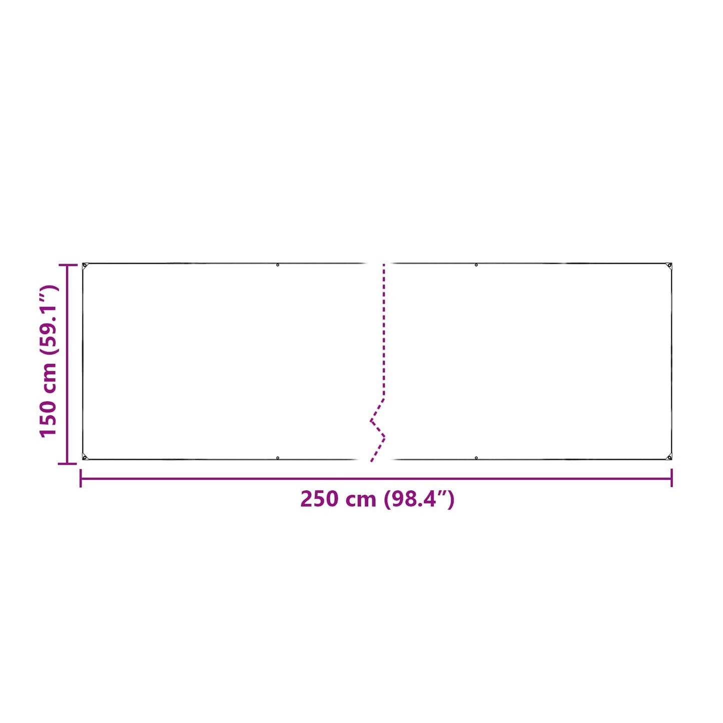 Presenning Transparent 2,5 x 1,5 m PE