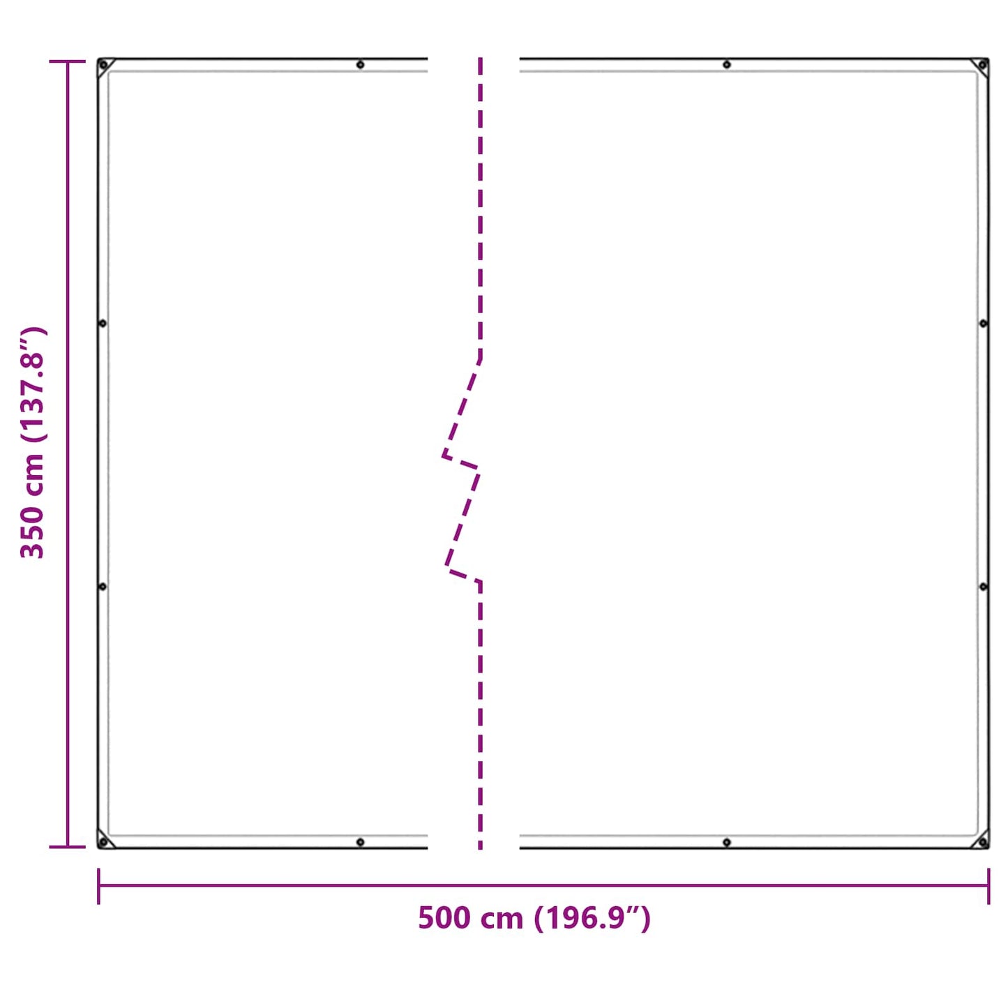 Presenning Transparent 5 × 3,5 m PE