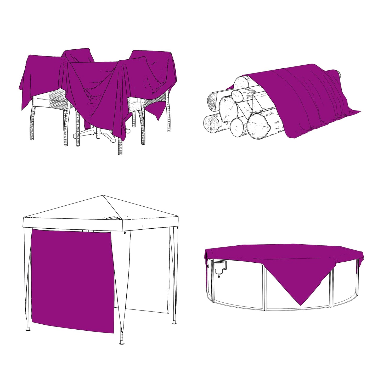 Presenning Transparent 20 x 1,5 m PE