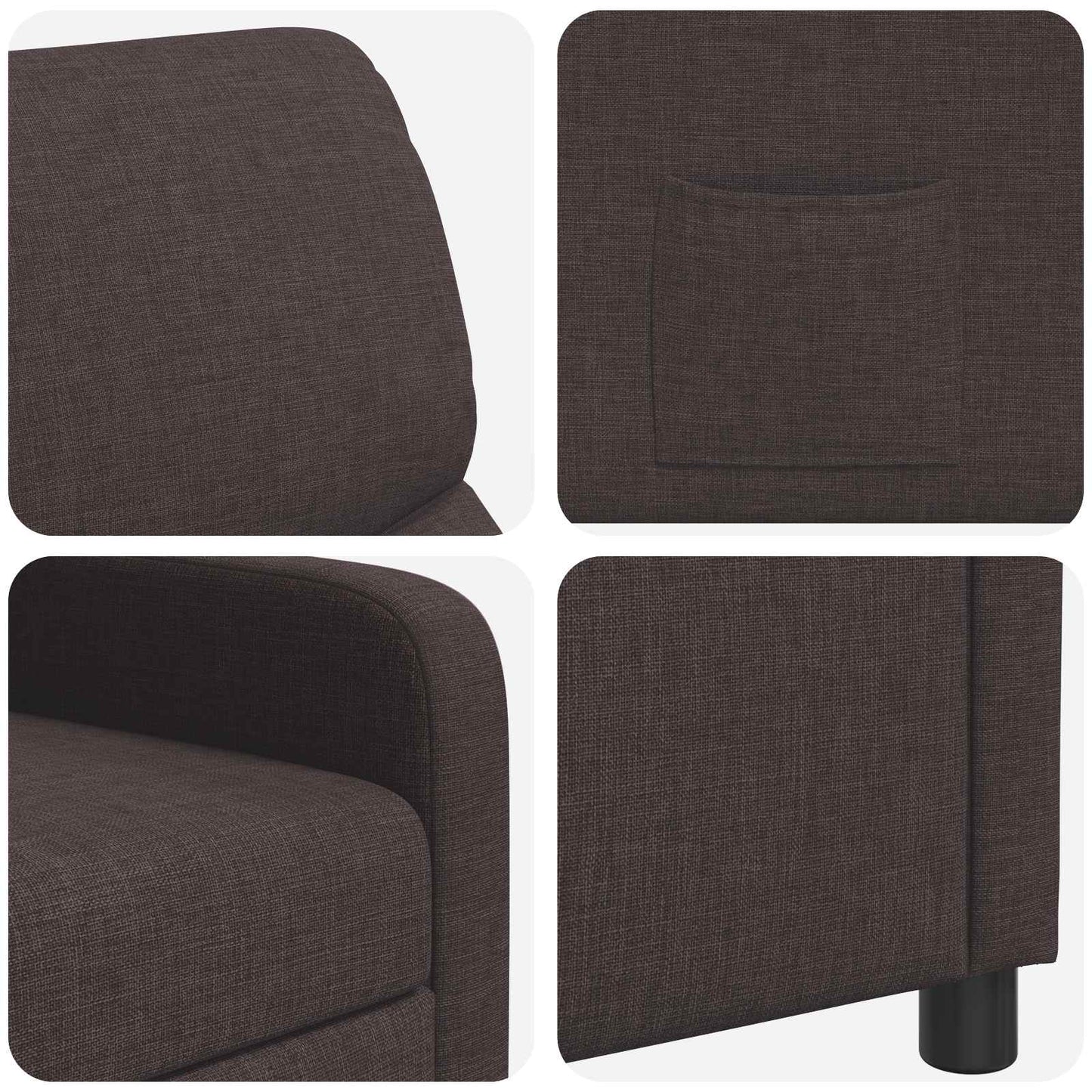 Recliner Mørk Brun Stof