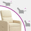 Recliner Cremefarvet Stof