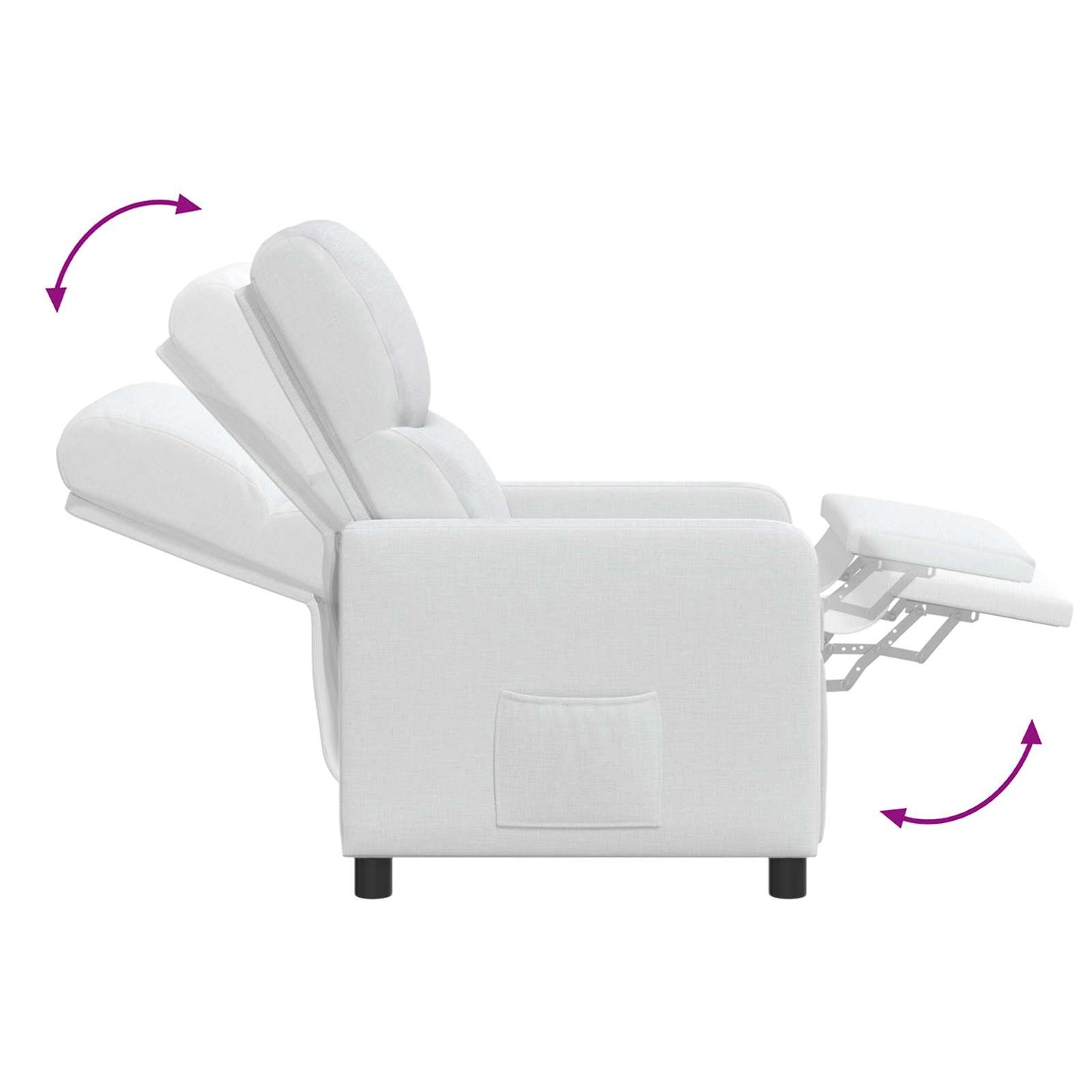 Recliner Hvid Stof