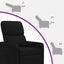 Recliner Sort Stof