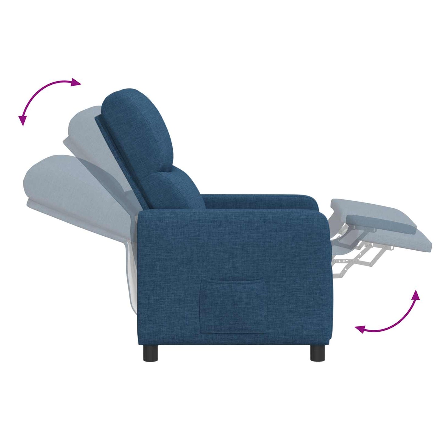 Recliner Blå Stof