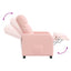 Massage Lænestol Lyserød Bouclé