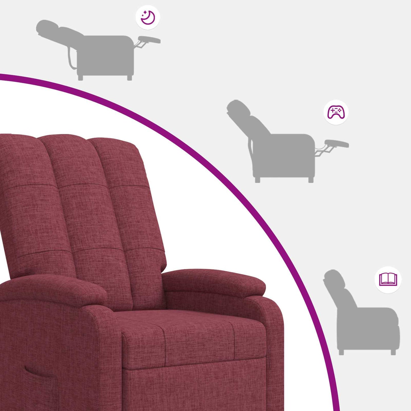 Recliner Vinrød Stof