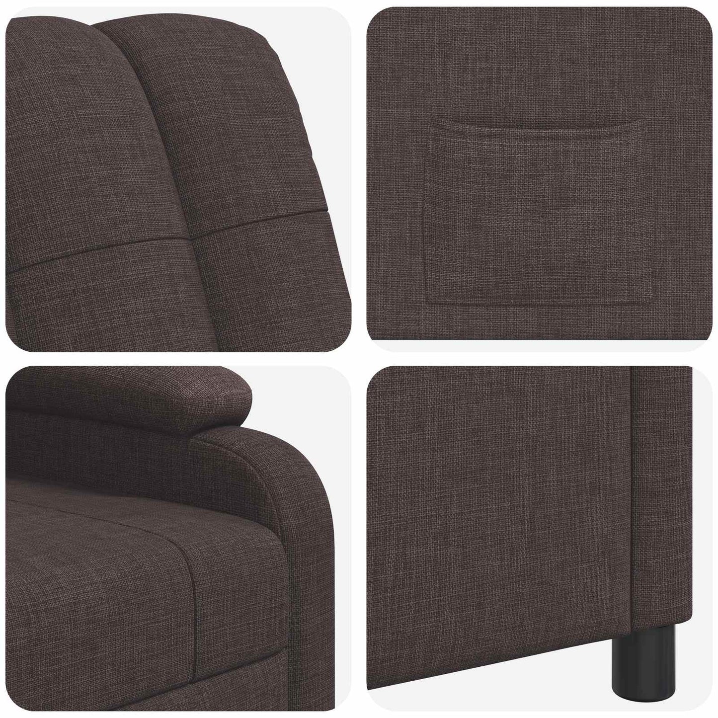 Recliner Mørk Brun Stof