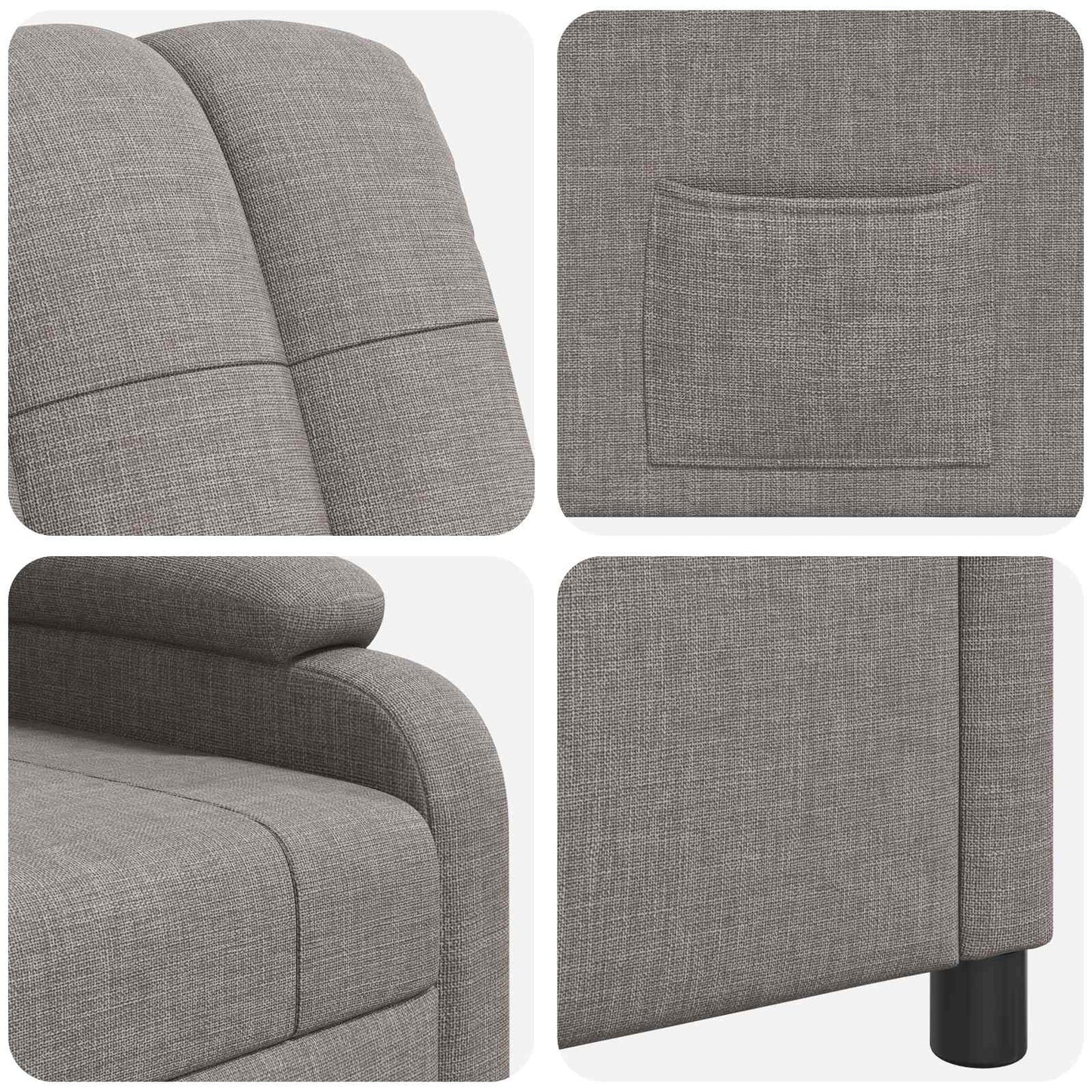 Recliner Gråbrun Stof