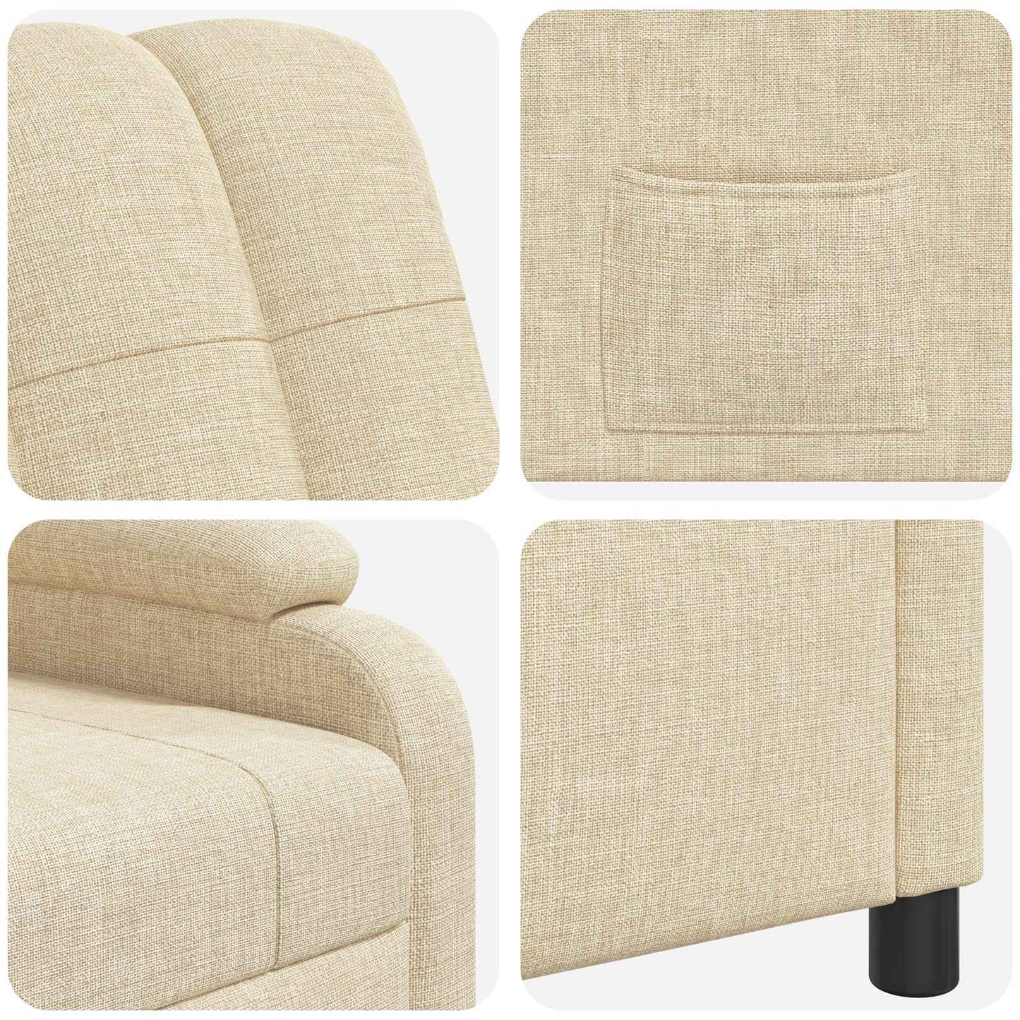 Recliner Cremefarvet Stof