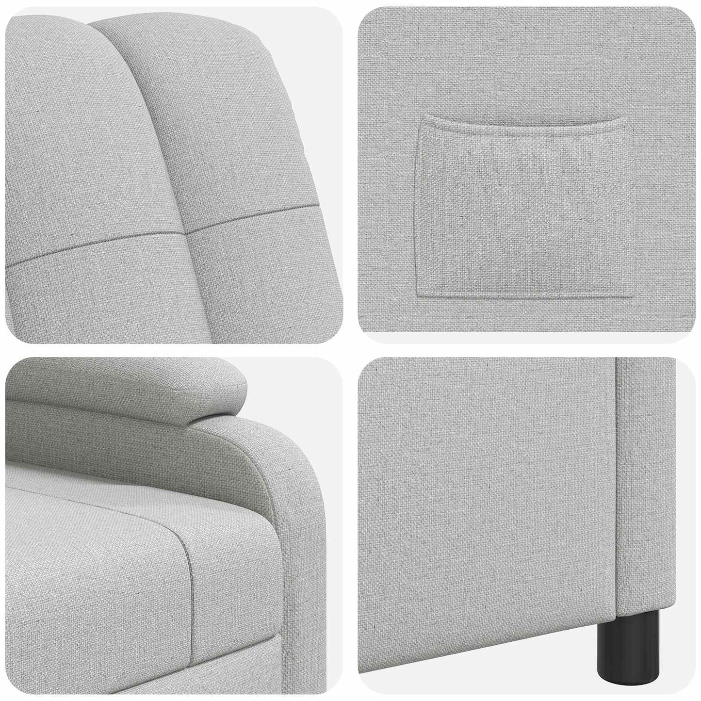 Recliner Skygrå Stof