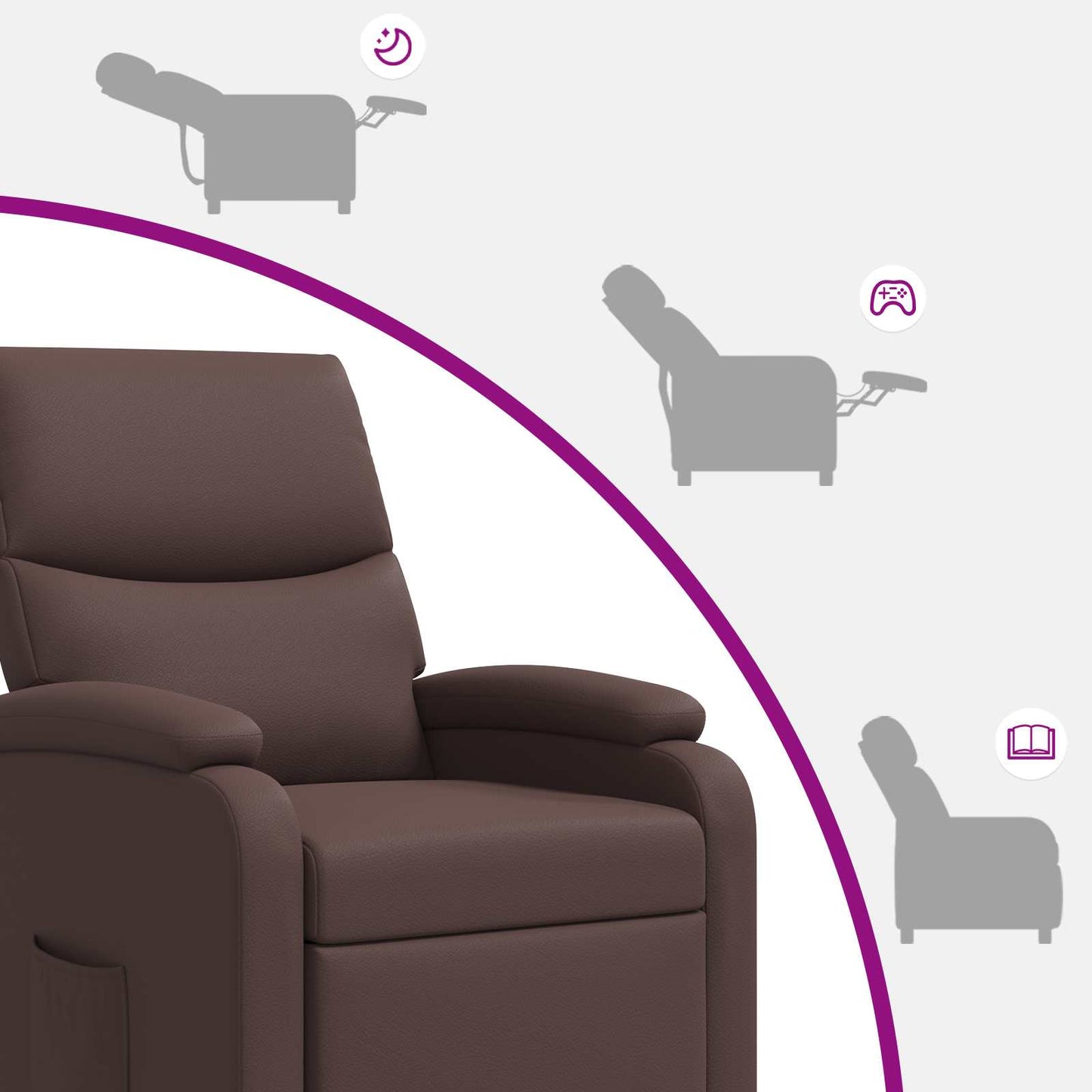 Recliner Brun Kunstlæder